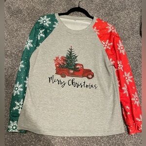 Christmas theme size medium long sleeve shirt